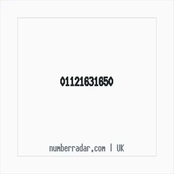 Reverse number check for +44 1121 631650 — who called me?