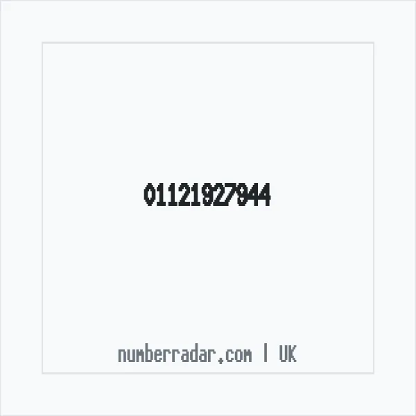Reverse number check for +44 1121 927944 — who called me?