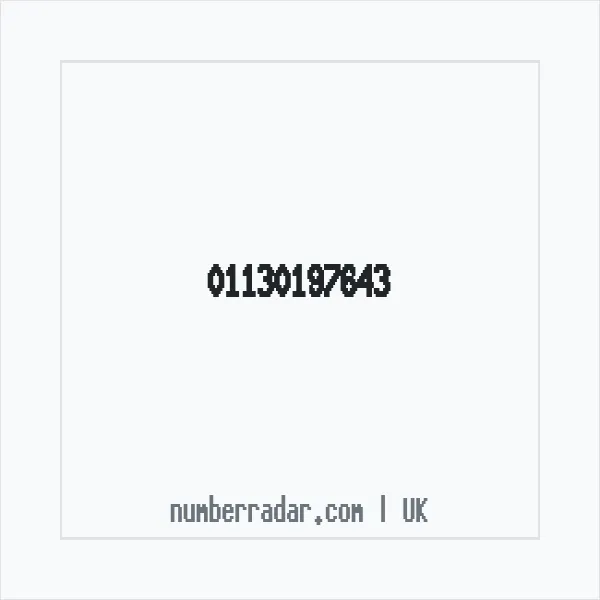 Reverse number check for +44 113 019 7643 — who called me?