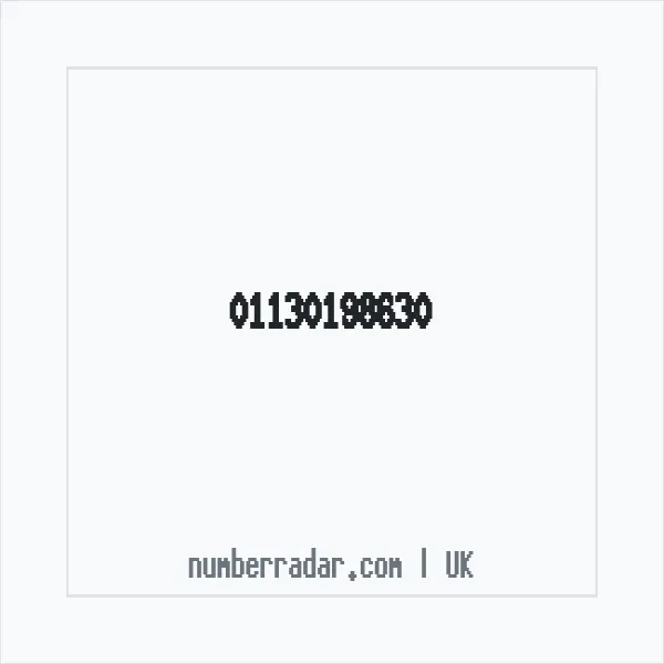 Reverse number check for +44 113 019 8630 — who called me?