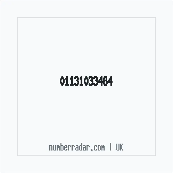 Reverse number check for +44 113 103 3464 — who called me?