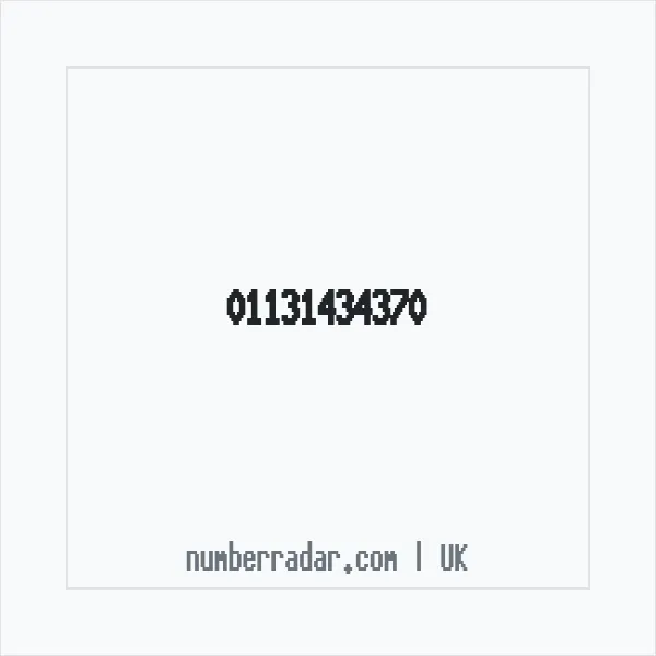 Reverse number check for +44 113 143 4370 — who called me?