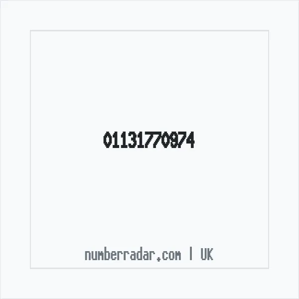 Reverse number check for +44 113 177 0974 — who called me?