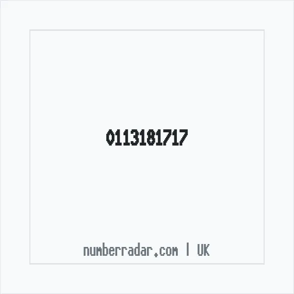 Reverse number check for +44 113181717 — who called me?