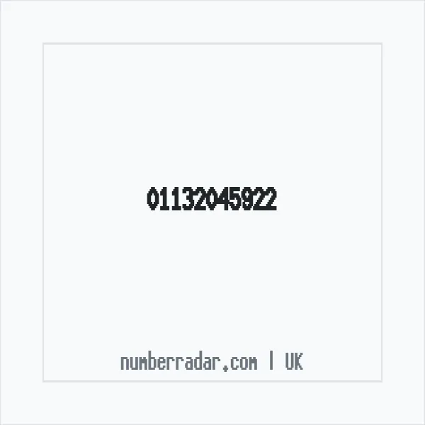 Reverse number check for +44 113 204 5922 — who called me?