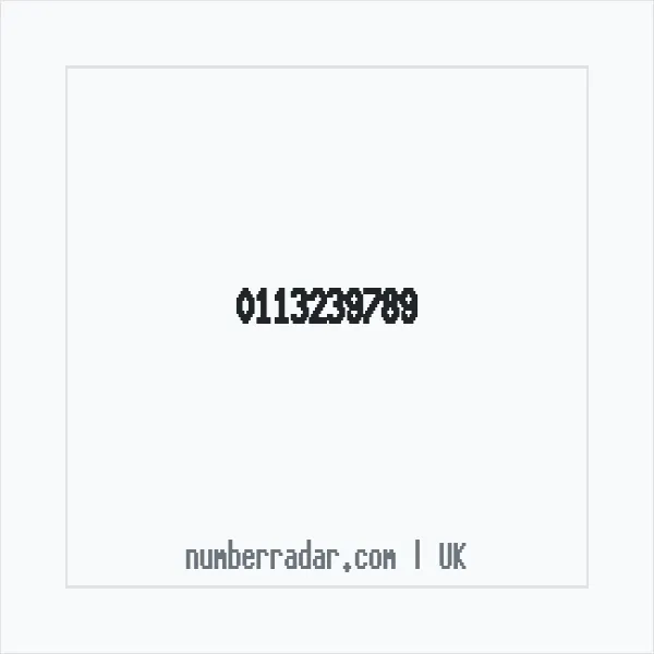 Reverse number check for +44 113239789 — who called me?