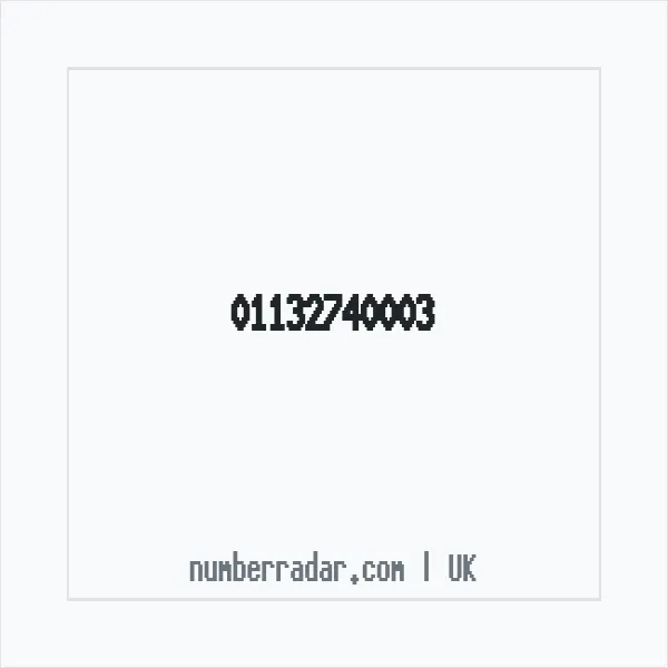 Reverse number check for +44 113 274 0003 — who called me?