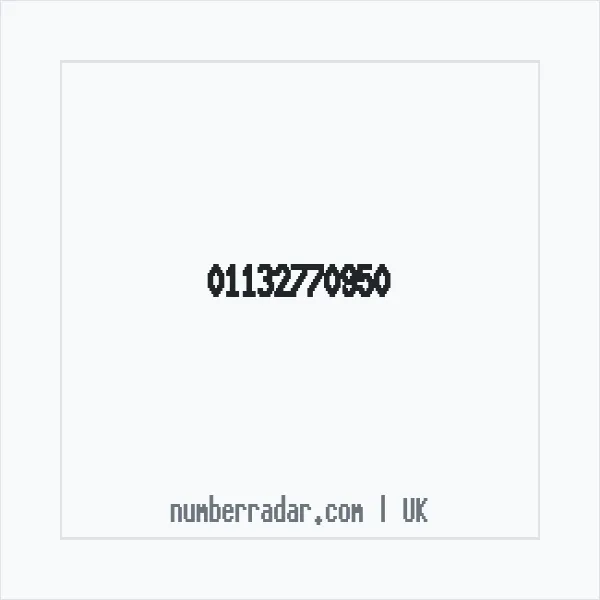 Reverse number check for +44 113 277 0950 — who called me?
