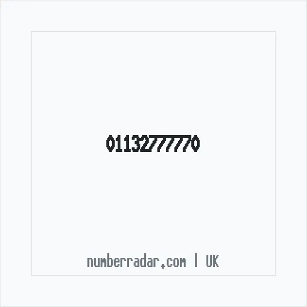 Reverse number check for +44 113 277 7770 — who called me?