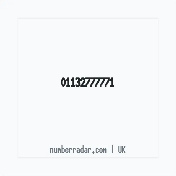 Reverse number check for +44 113 277 7771 — who called me?