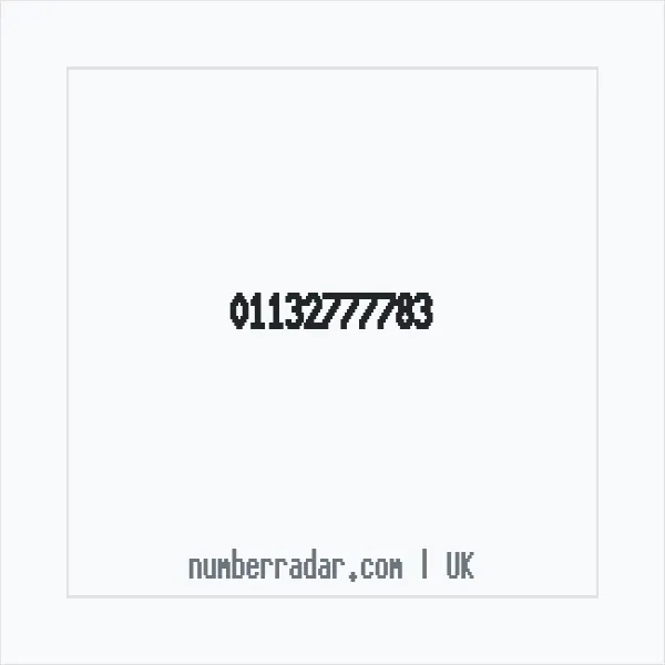Reverse number check for +44 113 277 7783 — who called me?