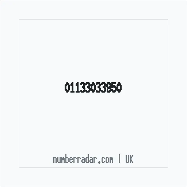 Reverse number check for +44 113 303 3950 — who called me?