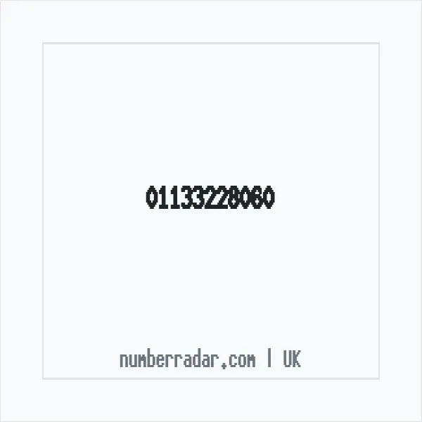 Reverse number check for +44 113 322 8060 — who called me?