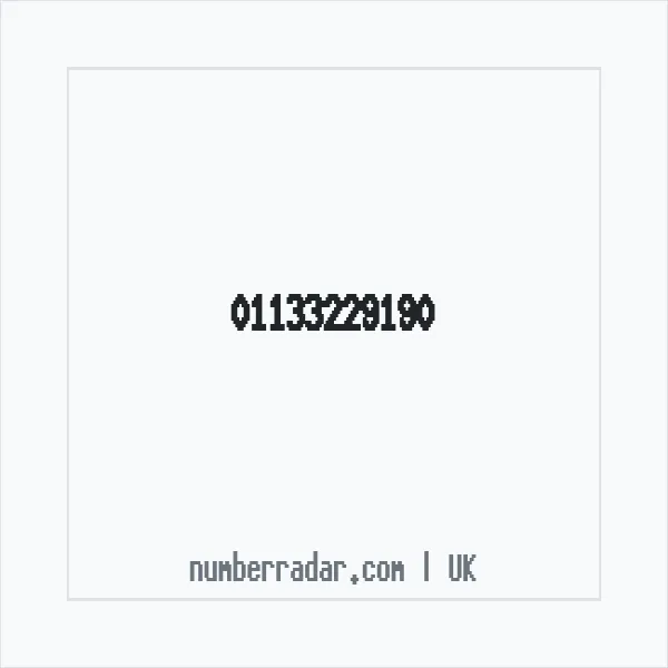 Reverse number check for +44 113 322 9190 — who called me?