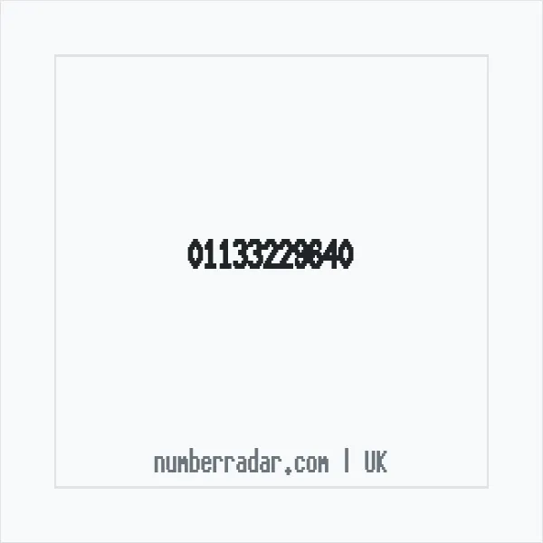 Reverse number check for +44 113 322 9640 — who called me?