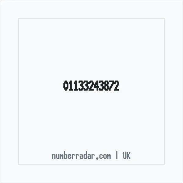 Reverse number check for +44 113 324 3872 — who called me?