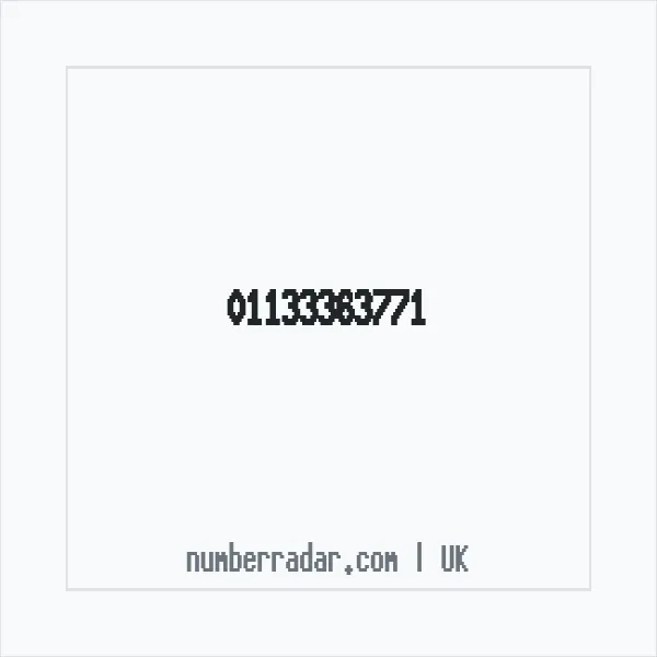 Reverse number check for +44 113 336 3771 — who called me?