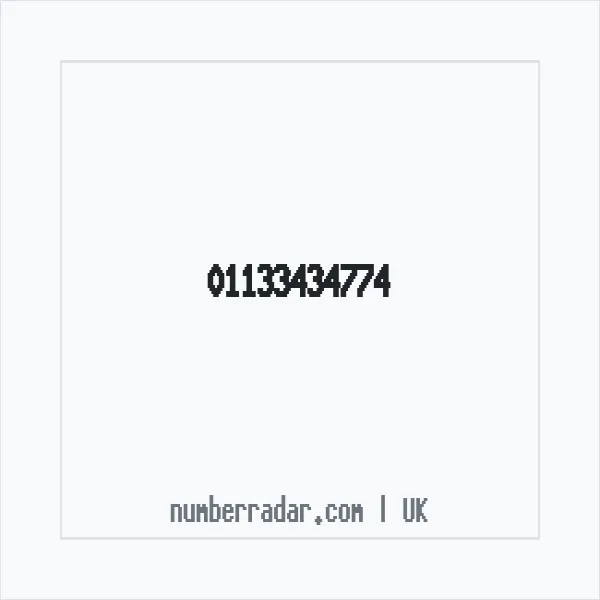 Reverse number check for +44 113 343 4774 — who called me?