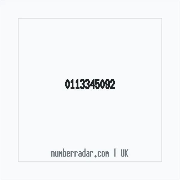 Reverse number check for +44 113345092 — who called me?