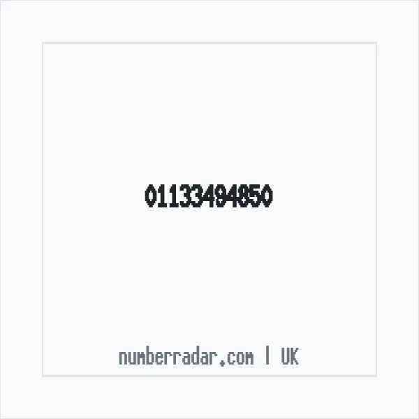 Reverse number check for +44 113 349 4850 — who called me?