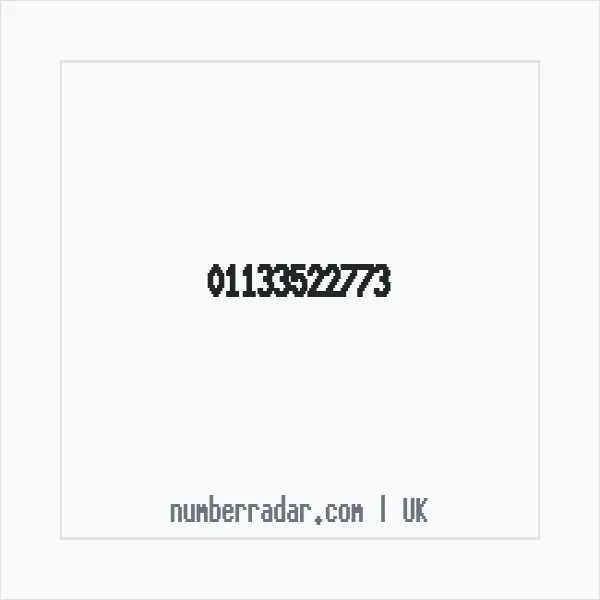 Reverse number check for +44 113 352 2773 — who called me?