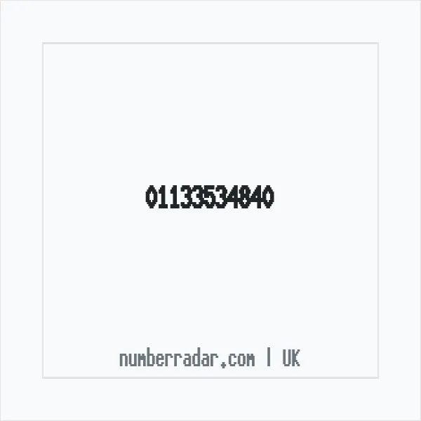 Reverse number check for +44 113 353 4840 — who called me?