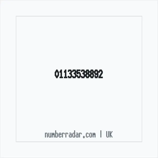 Reverse number check for +44 113 353 8892 — who called me?