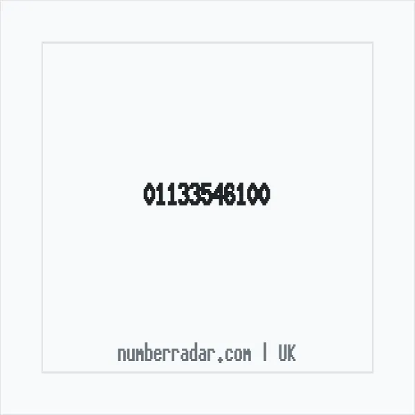 Reverse number check for +44 113 354 6100 — who called me?