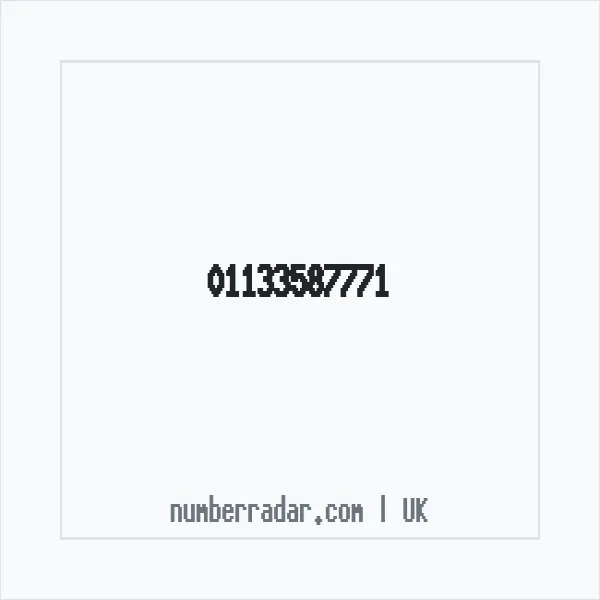Reverse number check for +44 113 358 7771 — who called me?