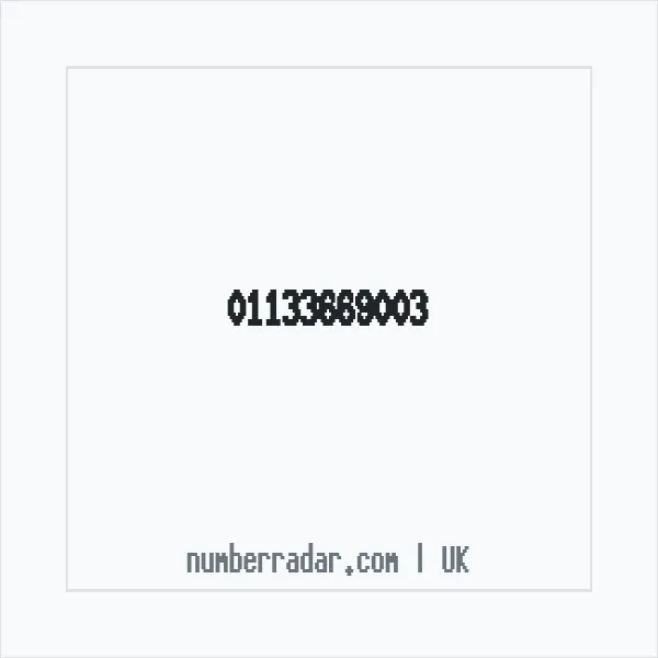 Reverse number check for +44 113 366 9003 — who called me?