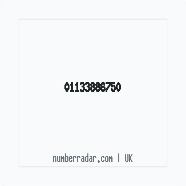 Reverse number check for +44 113 388 6750 — who called me?