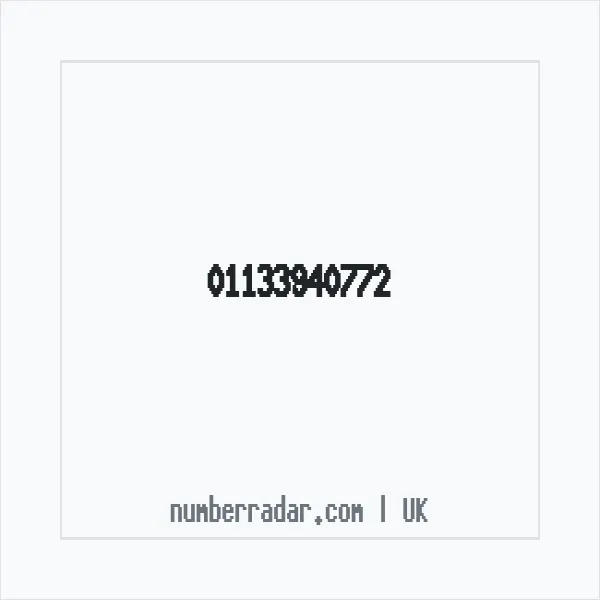 Reverse number check for +44 113 394 0772 — who called me?