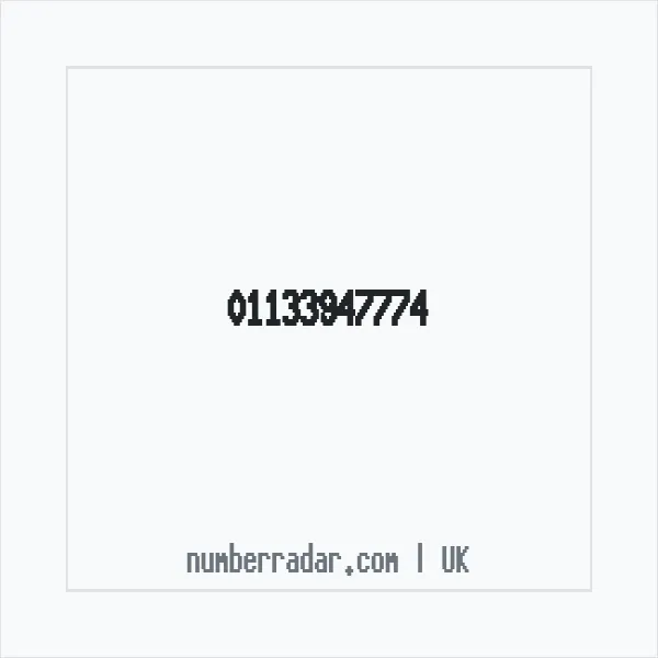 Reverse number check for +44 113 394 7774 — who called me?