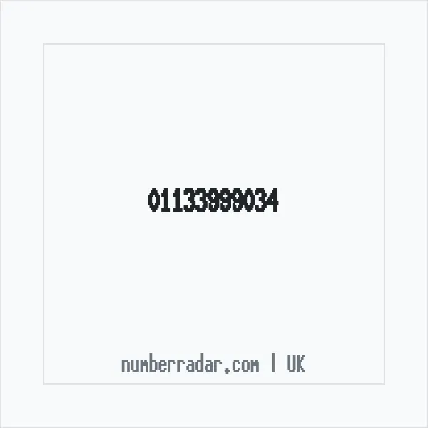 Reverse number check for +44 113 399 9034 — who called me?
