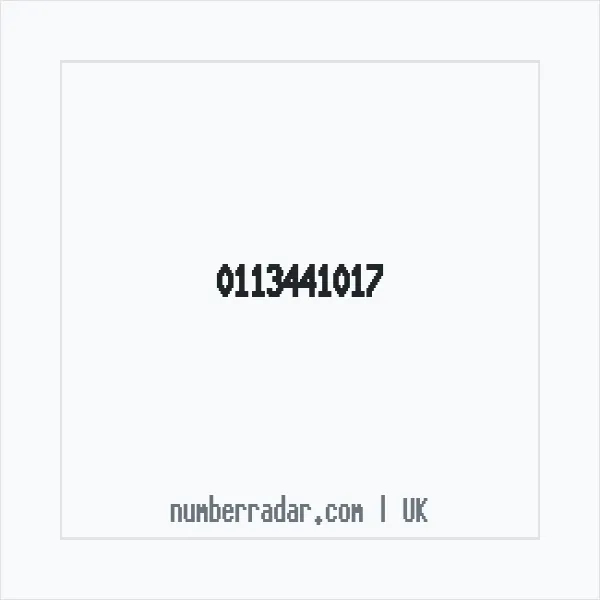 Reverse number check for +44 113441017 — who called me?