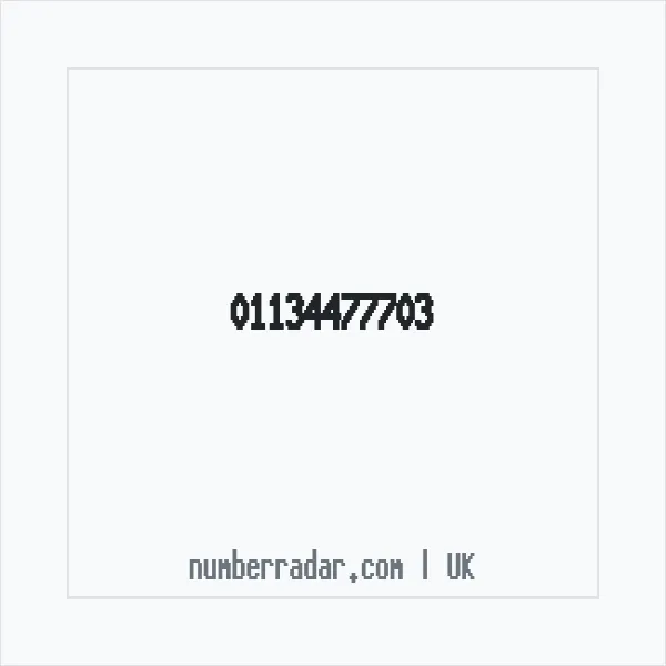 Reverse number check for +44 113 447 7703 — who called me?