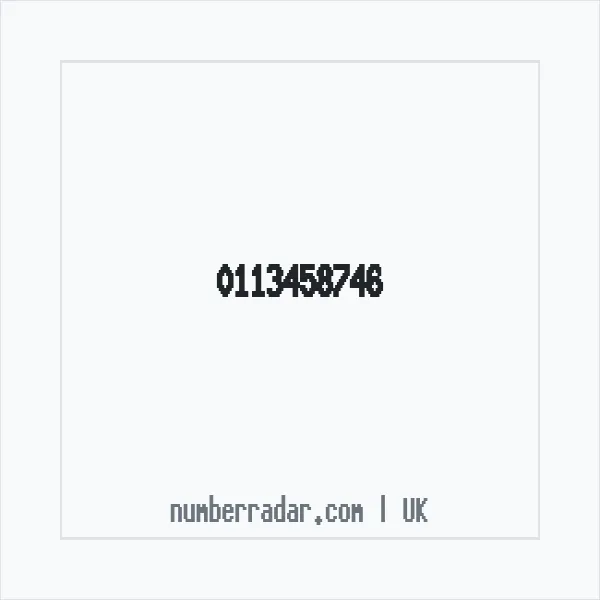 Reverse number check for +44 113458746 — who called me?