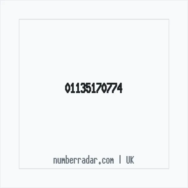 Reverse number check for +44 113 517 0774 — who called me?