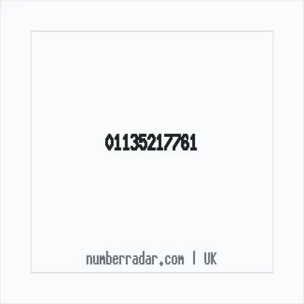 Reverse number check for +44 113 521 7761 — who called me?