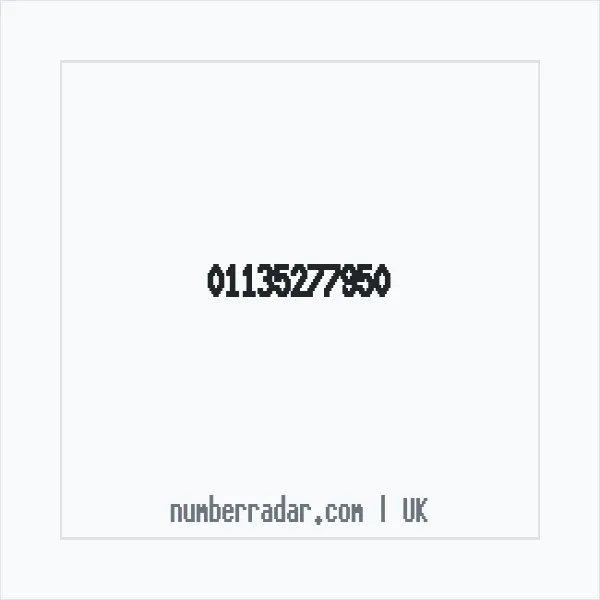 Reverse number check for +44 113 527 7950 — who called me?