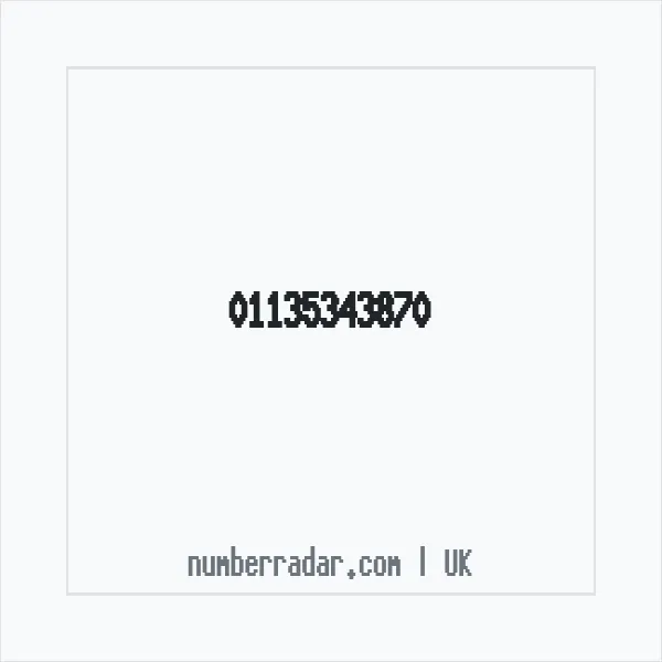Reverse number check for +44 113 534 3870 — who called me?
