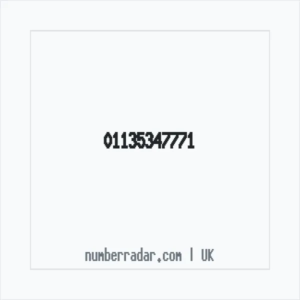 Reverse number check for +44 113 534 7771 — who called me?