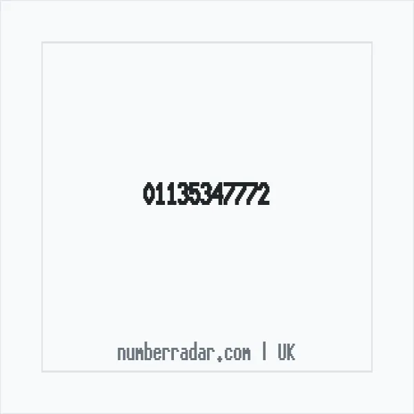 Reverse number check for +44 113 534 7772 — who called me?