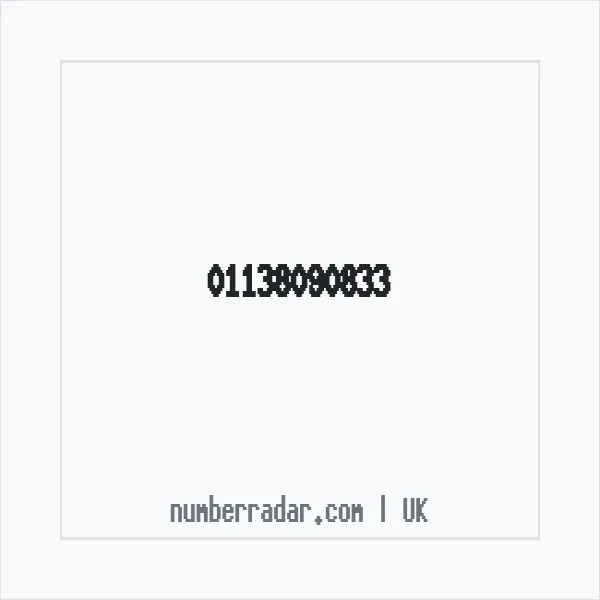 Reverse number check for +44 113 809 0833 — who called me?