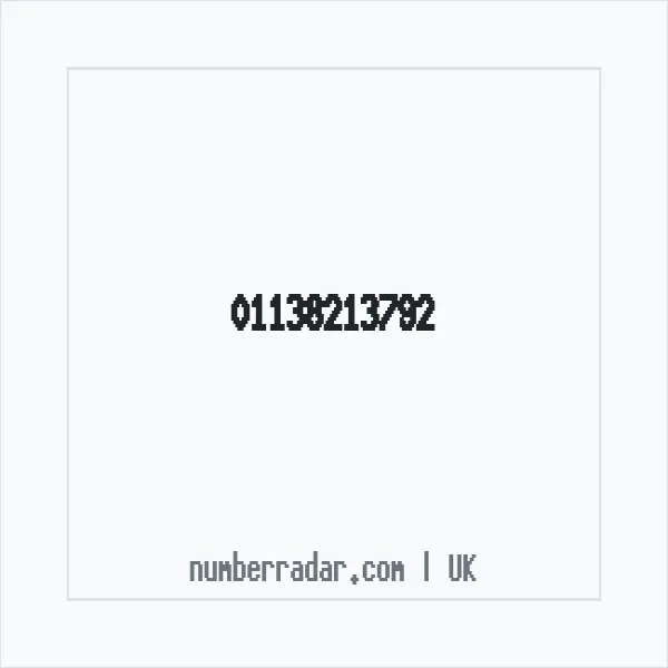 Reverse number check for +44 113 821 3792 — who called me?
