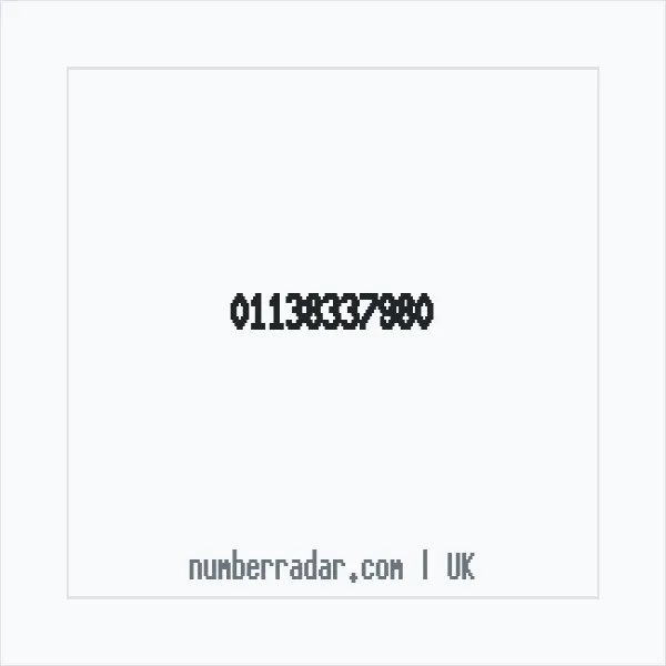 Reverse number check for +44 113 833 7980 — who called me?