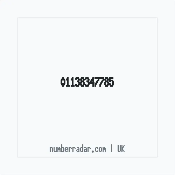 Reverse number check for +44 113 834 7785 — who called me?