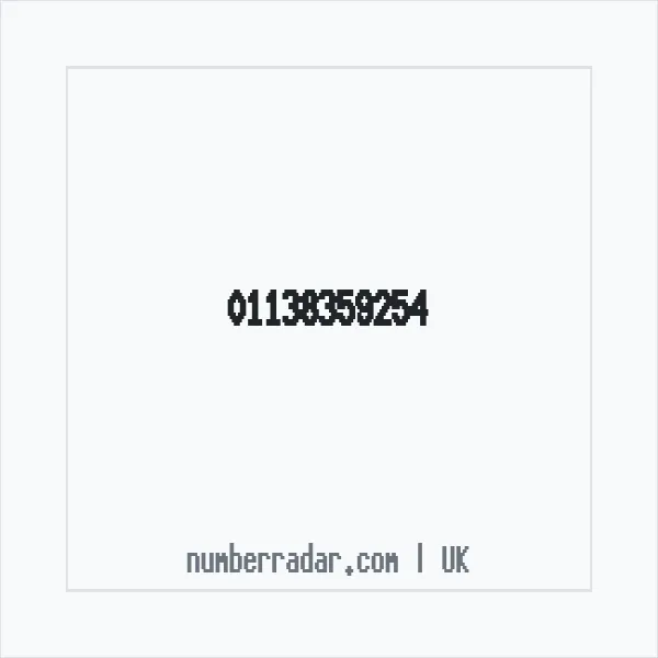 Reverse number check for +44 113 835 9254 — who called me?