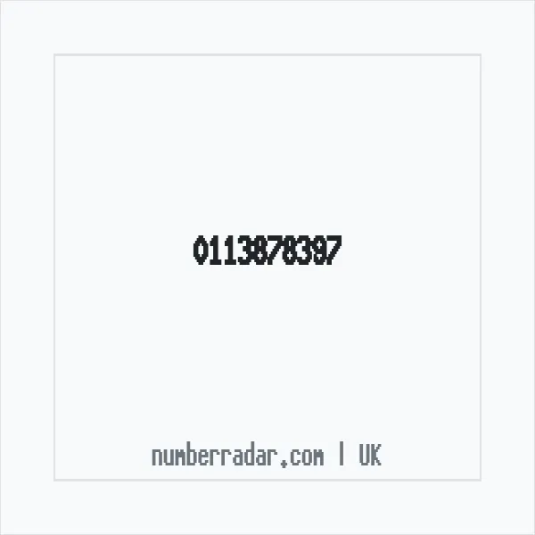 Reverse number check for +44 113878397 — who called me?