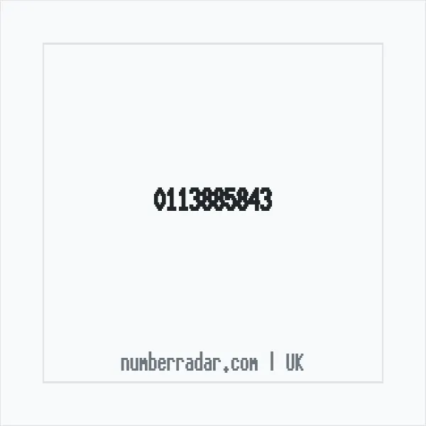 Reverse number check for +44 113885843 — who called me?
